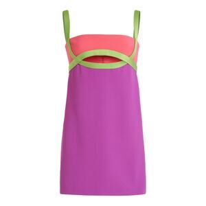 Versace Cutout Crepe Purple Acetate Mini Dress Size 40